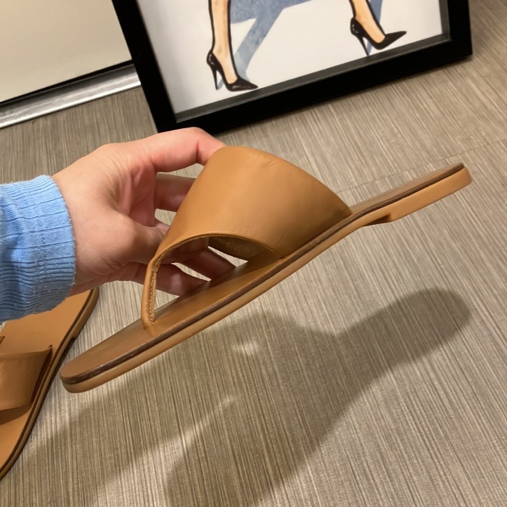 Everlane The Day Post Leather Sandal Tan Brown color Size 6 - Picture 7 of 12